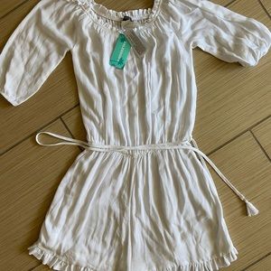 White Calzedonia Dress Shorts Romper Size Small Brand New With Tags